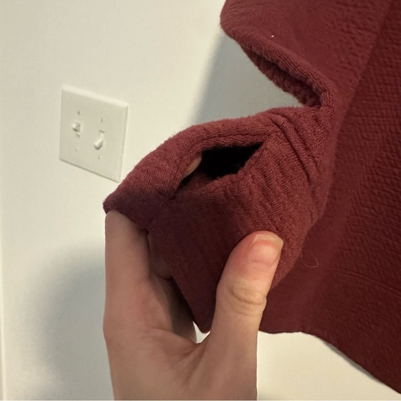 LL bean burgundy red full zip up jacket - Picture 7 of 8